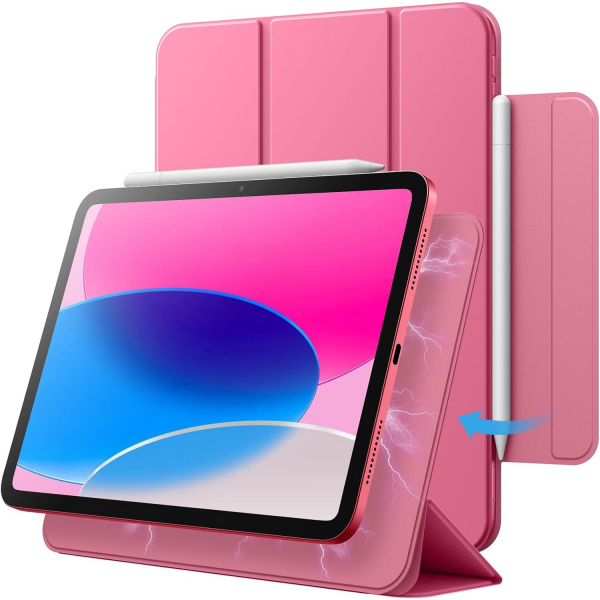 JETech Apple iPad A16 Manyetik Klf (10/11.Nesil)-Pink