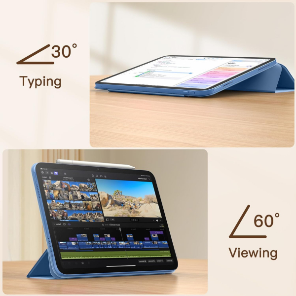 JETech Apple iPad A16 Manyetik Klf (10/11.Nesil)-Blue