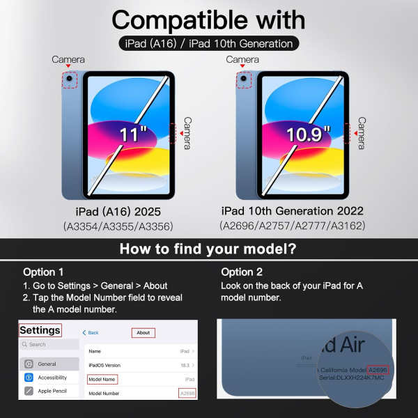 JETech Apple iPad A16 Klavyeli K�l�f (11 in�)-Black
