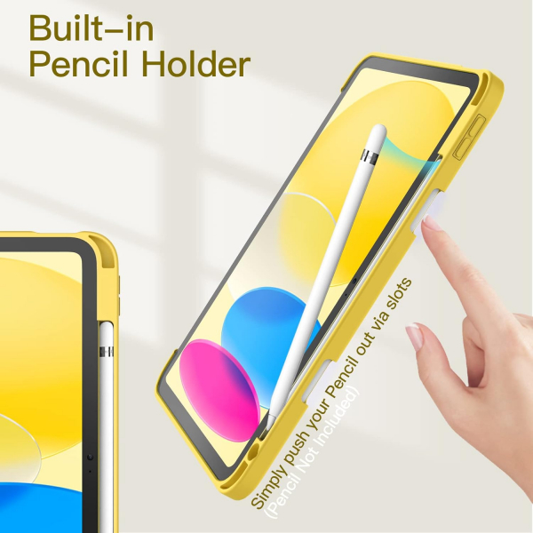 JETech Apple iPad A16 Standl Klf (10/11.Nesil)-Yellow