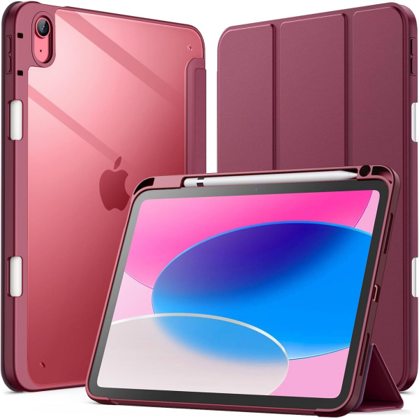 JETech Apple iPad A16 Standl Klf (10/11.Nesil)-Wine 