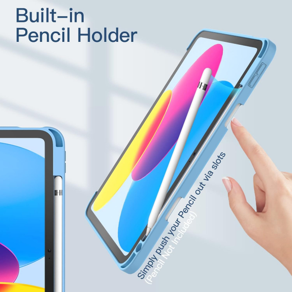 JETech Apple iPad A16 Standl Klf (10/11.Nesil)-Sky Blue