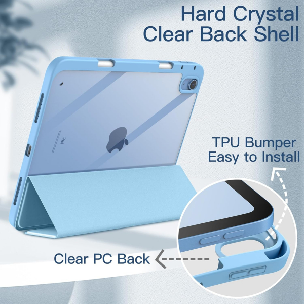 JETech Apple iPad A16 Standl Klf (10/11.Nesil)-Sky Blue
