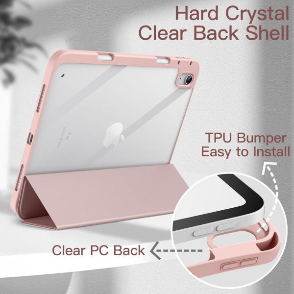 JETech Apple iPad A16 Standl Klf (10/11.Nesil)-Rose Gold