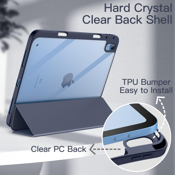 JETech Apple iPad A16 Standl Klf (10/11.Nesil)-Navy Blue