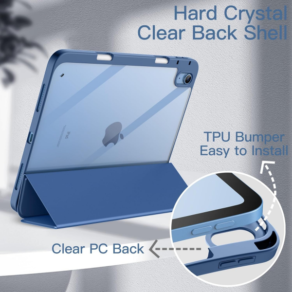 JETech Apple iPad A16 Standl Klf (10/11.Nesil)-Navy 