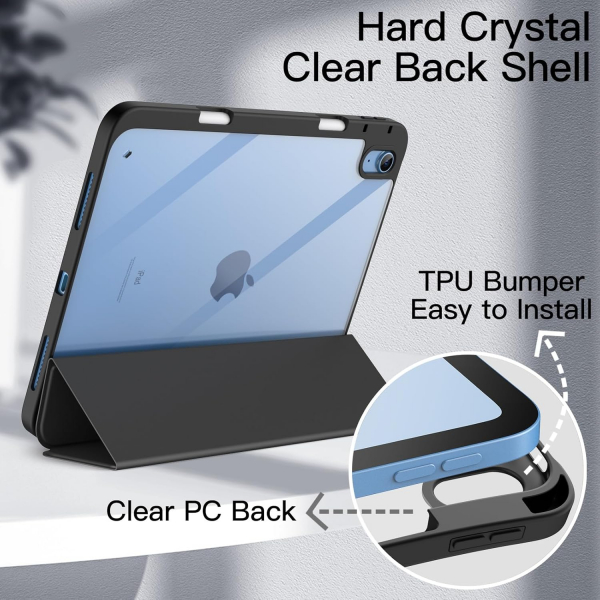JETech Apple iPad A16 Standl Klf (10/11.Nesil)-Black