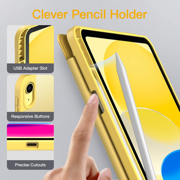 JETech Apple iPad A16 Mat Klf (10/11.Nesil)-Yellow
