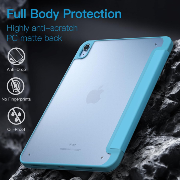 JETech Apple iPad A16 Mat Klf (10/11.Nesil)-Sky Blue
