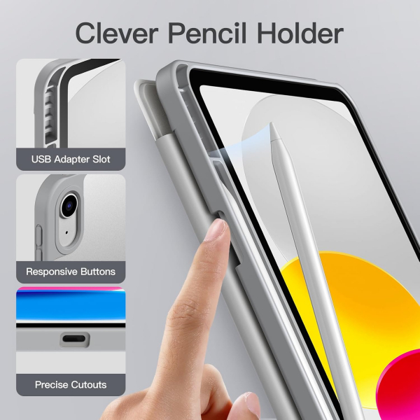 JETech Apple iPad A16 Mat Klf (10/11.Nesil)-Silver