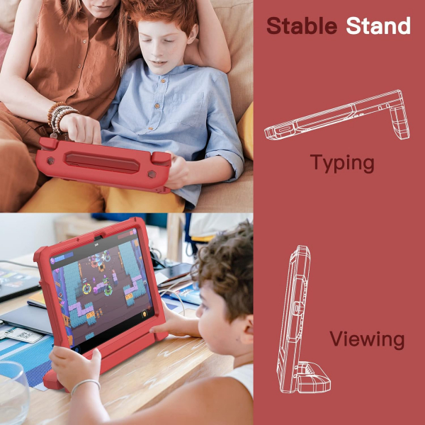 JETech Apple iPad A16 Standl Klf (10/11.Nesil)-Red