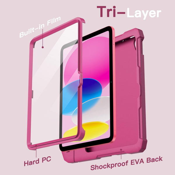 JETech Apple iPad A16 Standl Klf (10/11.Nesil)-Plum