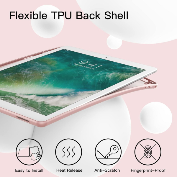 JETech Apple iPad Pro 1/2.Nesil Uyumlu Klf (12.9 in)-Rose Gold
