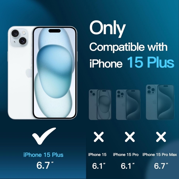 JETech Apple iPhone 15 Plus Temperli Cam Ekran Koruyucu (3 Adet)