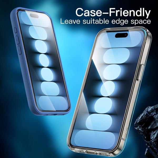 JETech Apple iPhone 15 Pro Max Temperli Cam Ekran Koruyucu (3 Adet)