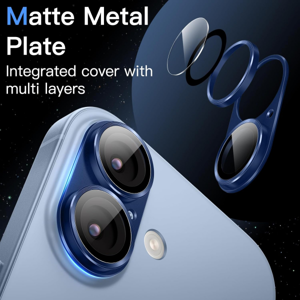 JETech Apple iPhone 17 Kamera Koruyucu-Blue