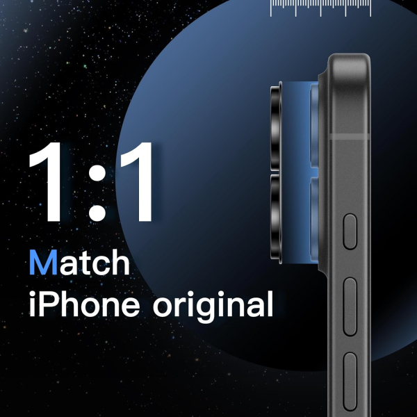 JETech Apple iPhone 17 Kamera Koruyucu-Black