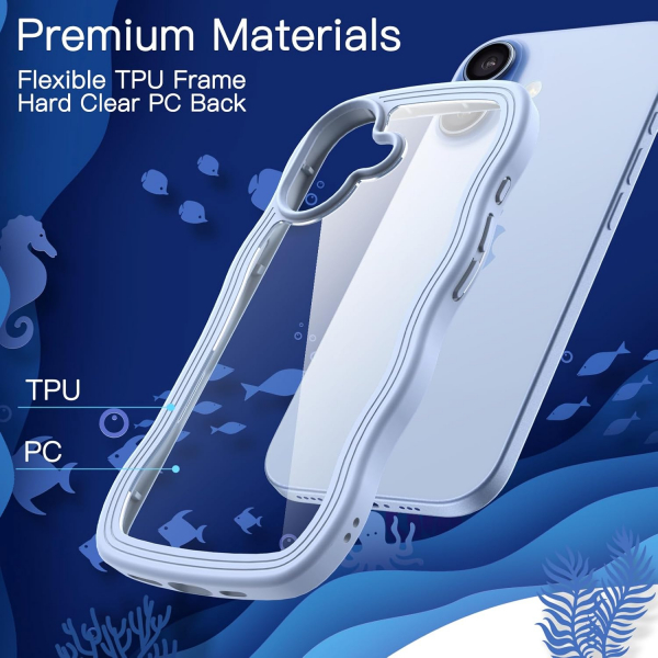 JETech Apple iPhone 17 Cute Dalgal Klf -Blue