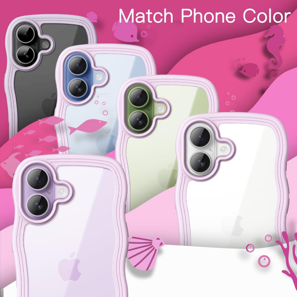 JETech Apple iPhone 17 Cute Dalgal Klf -Purple