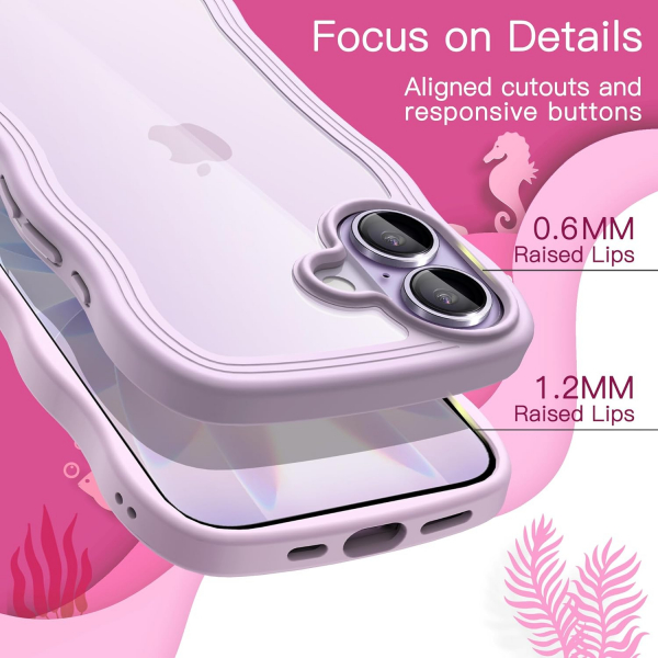 JETech Apple iPhone 17 Cute Dalgal Klf -Purple