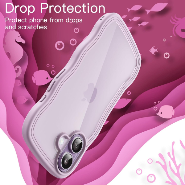 JETech Apple iPhone 17 Cute Dalgal Klf -Purple