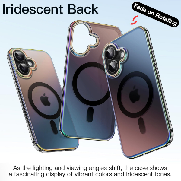 JETech Apple iPhone 16 Iridescent Klf-Iridescent Black 