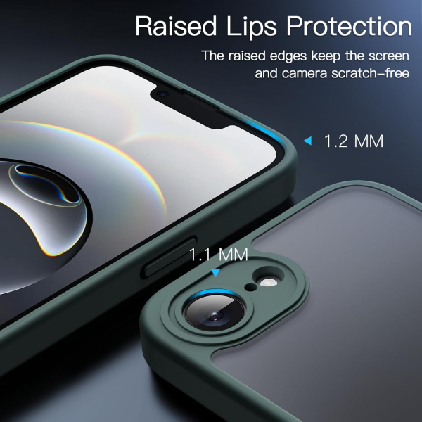 JETech Apple iPhone 16e Mat Klf-Dark Green 