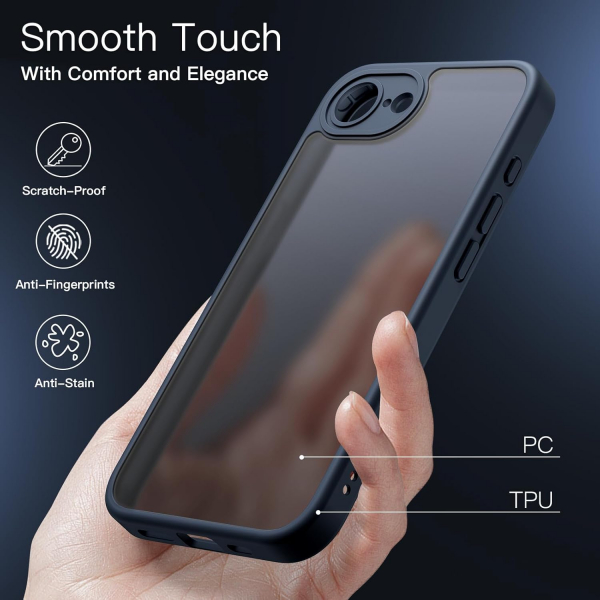 JETech Apple iPhone 16e Mat Klf-Storm Blue