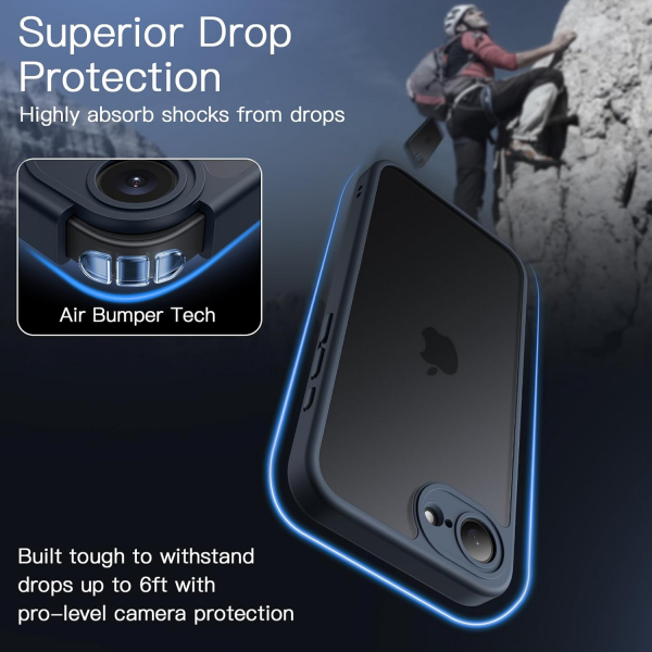 JETech Apple iPhone 16e Mat Klf-Storm Blue