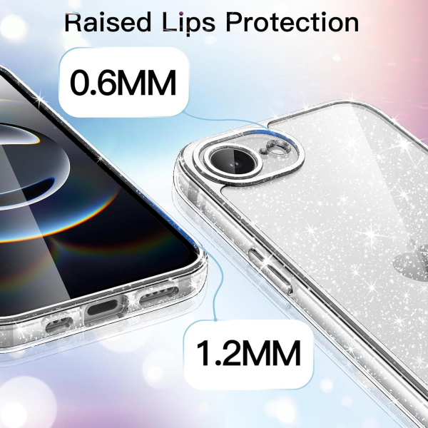 JETech Apple iPhone 16e Parltl Klf -Clear