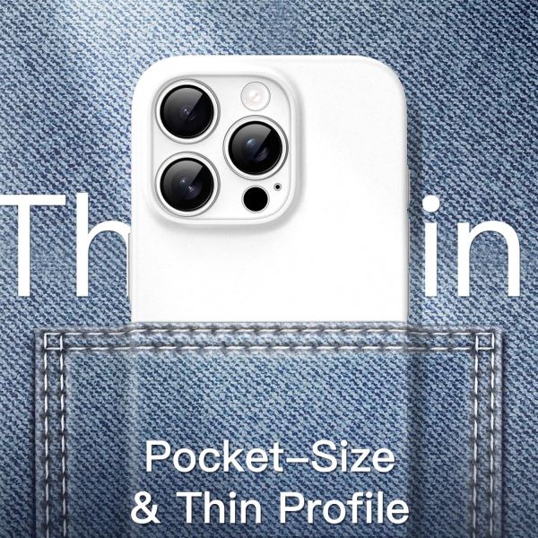 JETech Apple iPhone 16 Pro nce Klf-White Titanium
