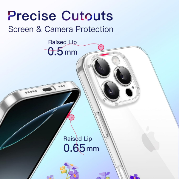 JETech Apple iPhone 16 Pro nce Klf-Clear