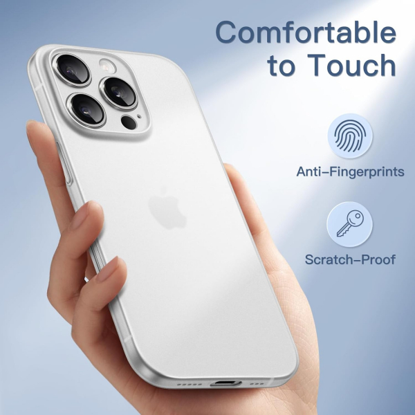 JETech Apple iPhone 16 Pro nce Klf-Frosted Clear 
