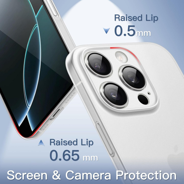 JETech Apple iPhone 16 Pro nce Klf-Frosted Clear 