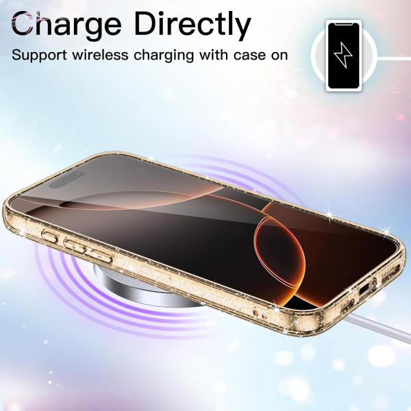 JETech Apple iPhone 16 Pro Parltl Klf -Desert Titanium