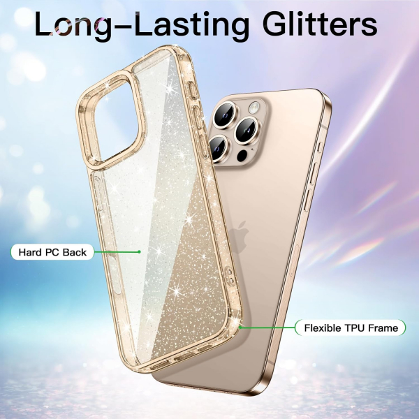 JETech Apple iPhone 16 Pro Parltl Klf -Desert Titanium
