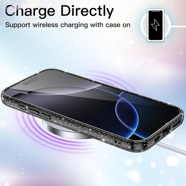 JETech Apple iPhone 16 Pro Parltl Klf -Black Titanium