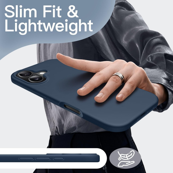 JETech Apple iPhone 17 Silikon Klf -Navy Blue