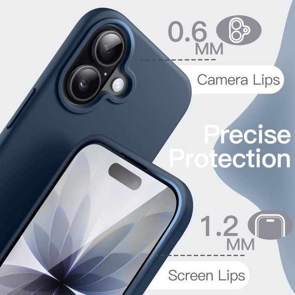 JETech Apple iPhone 17 Silikon Klf -Navy Blue