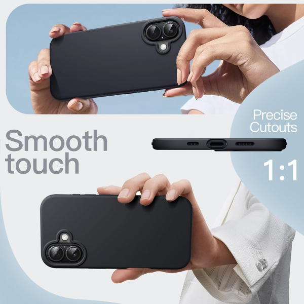 JETech Apple iPhone 17 Silikon Klf -Black