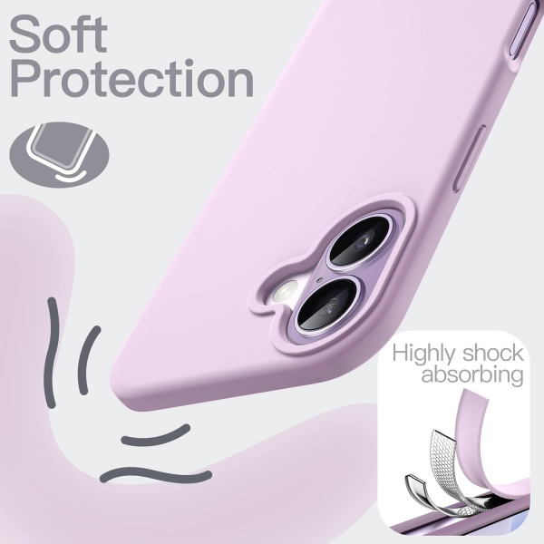 JETech Apple iPhone 17 Silikon Klf -Purple
