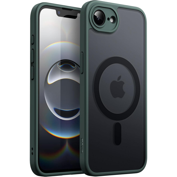 JETech Apple iPhone 16e Mat MagSafe Klf-Dark Green 