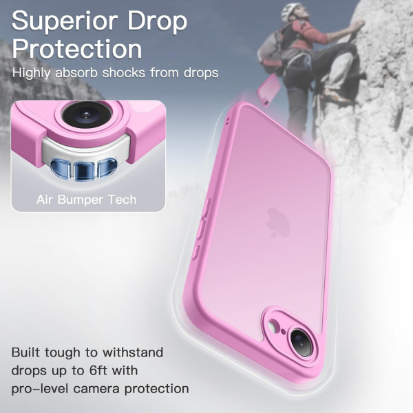 JETech Apple iPhone 16e Mat K�l�f-Pink