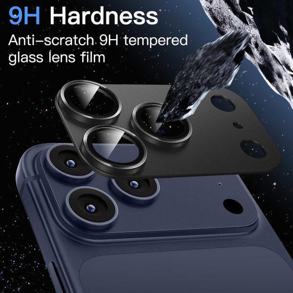JETech Apple iPhone 17 Pro Kamera Koruyucu-Black