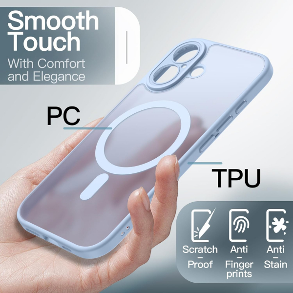 JETech Apple iPhone 17 Manyetik K�l�f -Mist Blue