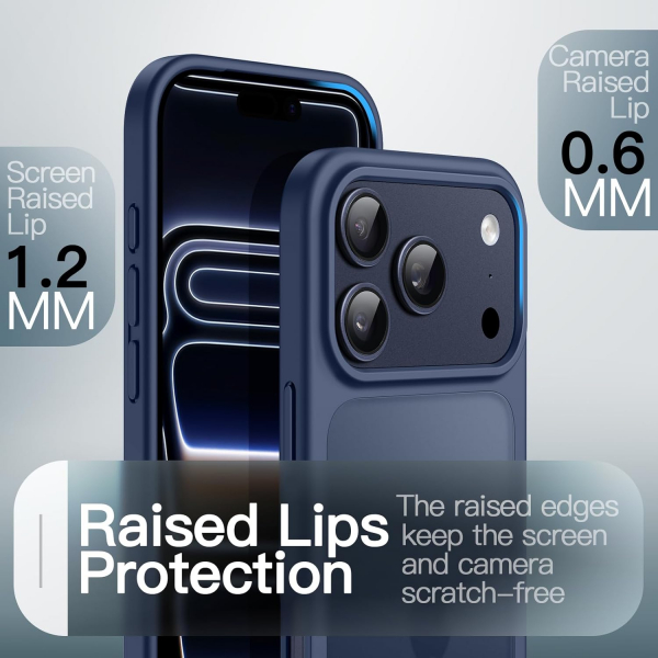 JETech Apple iPhone 17 Pro Mat K�l�f-Dark Blue