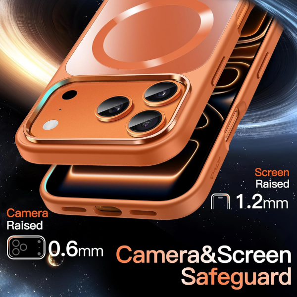 JETech Apple iPhone 17 Pro Max Mat Slim Klf-Orange