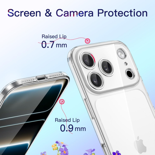 JETech Apple iPhone 17 Pro Max effaf Klf-Clear