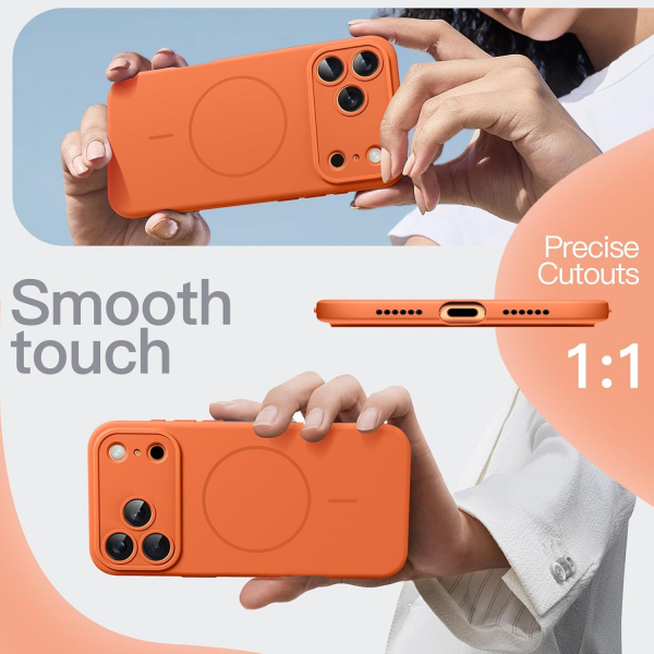 JETech Apple iPhone 17 Pro Max Silikon Klf-Orange