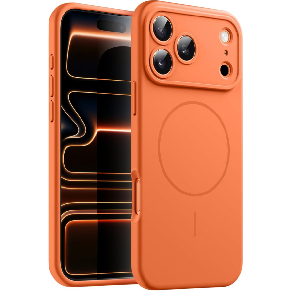 JETech Apple iPhone 17 Pro Max Silikon Klf-Orange